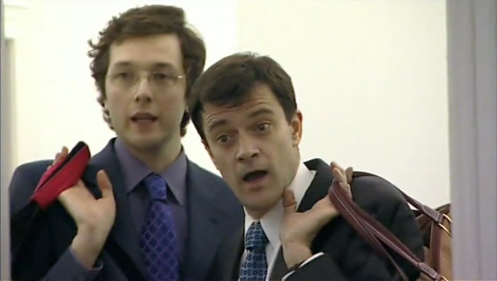 - OH, HELLO. - YOU'VE SHOWERED OFF, HAVE YOU? 