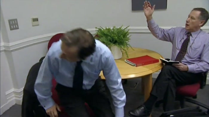 - OH, HELLO. - YOU'VE SHOWERED OFF, HAVE YOU? 