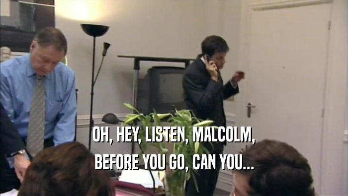 OH, HEY, LISTEN, MALCOLM, BEFORE YOU GO, CAN YOU... 