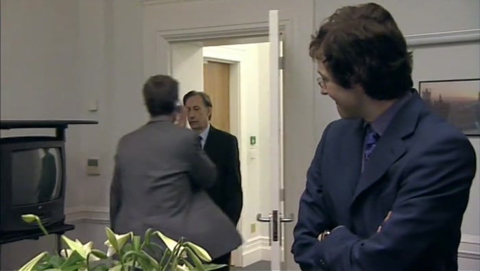 NO, HE WAS ALREADY THERE WHEN I GOT THERE, HE WAS TALKING TO HER. 
