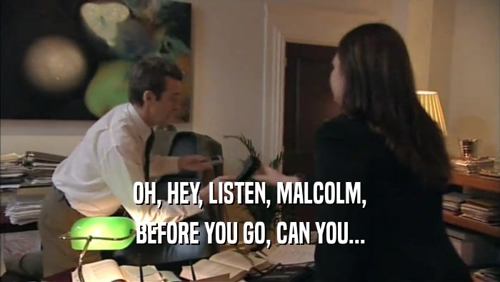 OH, HEY, LISTEN, MALCOLM, BEFORE YOU GO, CAN YOU... 