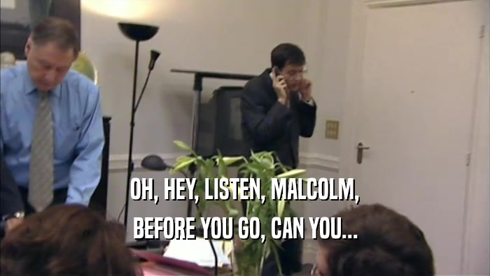 OH, HEY, LISTEN, MALCOLM, BEFORE YOU GO, CAN YOU... 