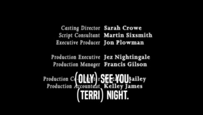 (OLLY) SEE YOU. (TERRI) NIGHT. 