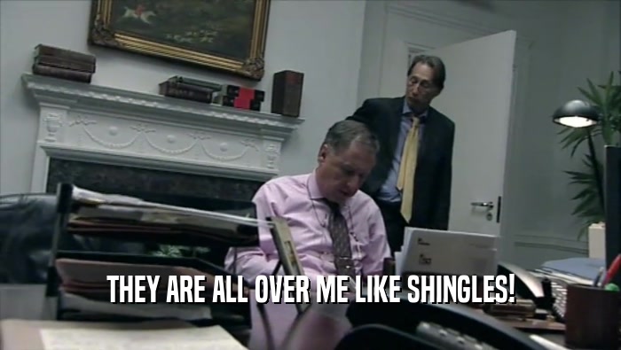 THEY ARE ALL OVER ME LIKE SHINGLES!  
