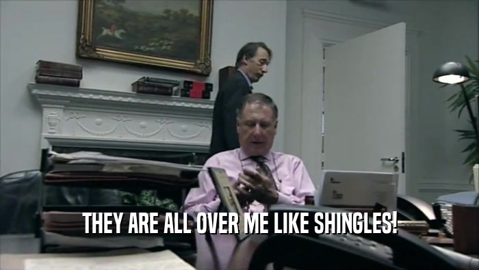 THEY ARE ALL OVER ME LIKE SHINGLES!  