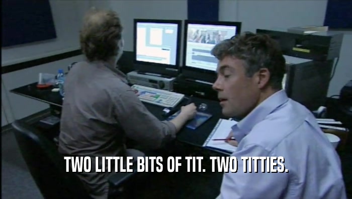 TWO LITTLE BITS OF TIT. TWO TITTIES.  