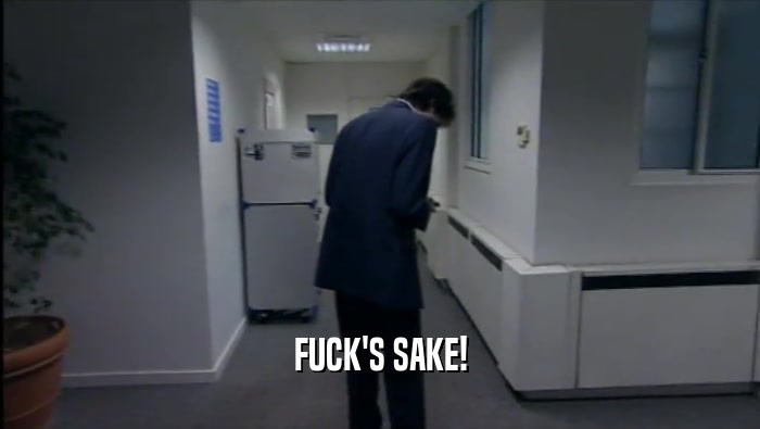 FUCK'S SAKE!  