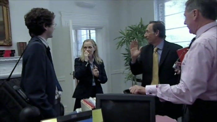 SECRETARY OF STATE, JUST TO LET YOU KNOW, TERRI'S FATHER'S HAD A STROKE. 