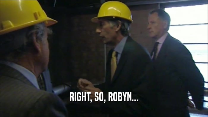 RIGHT, SO, ROBYN...  