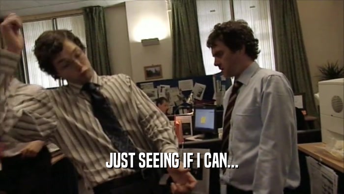 JUST SEEING IF I CAN...  