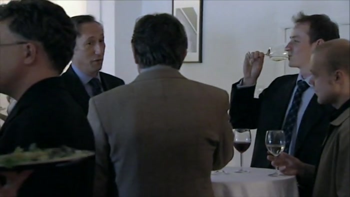  AND JULIUS NICHOLSON SAYS, ''I'M SORRY, BUT  I THINK YOU'LL FIND YOU'RE SITTING IN MY SEAT.'' 