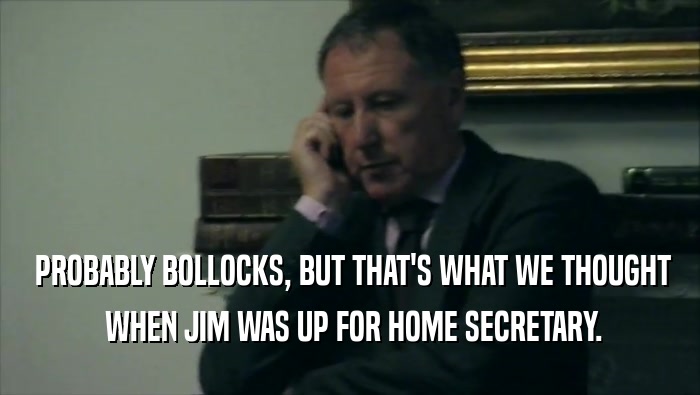  PROBABLY BOLLOCKS, BUT THAT'S WHAT WE THOUGHT  WHEN JIM WAS UP FOR HOME SECRETARY. 