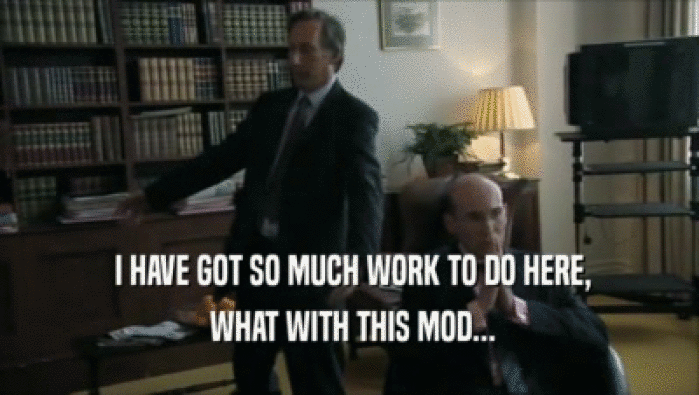 I HAVE GOT SO MUCH WORK TO DO HERE,  WHAT WITH THIS MOD... 