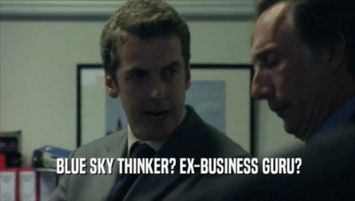  BLUE SKY THINKER? EX-BUSINESS GURU?  
