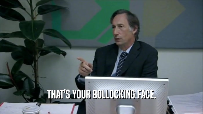 THAT'S YOUR BOLLOCKING FACE.  