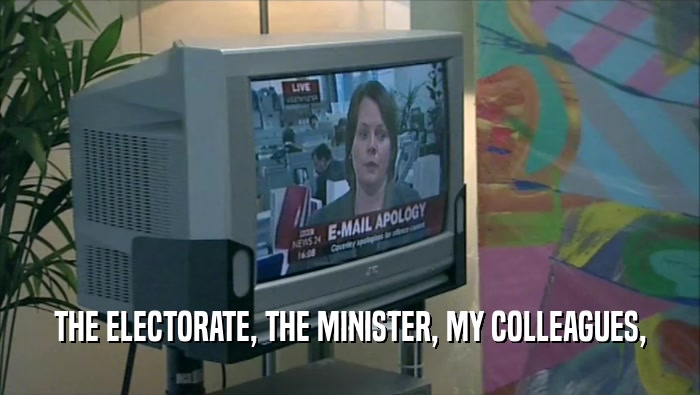 THE ELECTORATE, THE MINISTER, MY COLLEAGUES,  