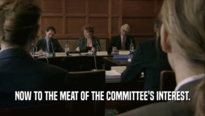 NOW TO THE MEAT OF THE COMMITTEE'S INTEREST.  
