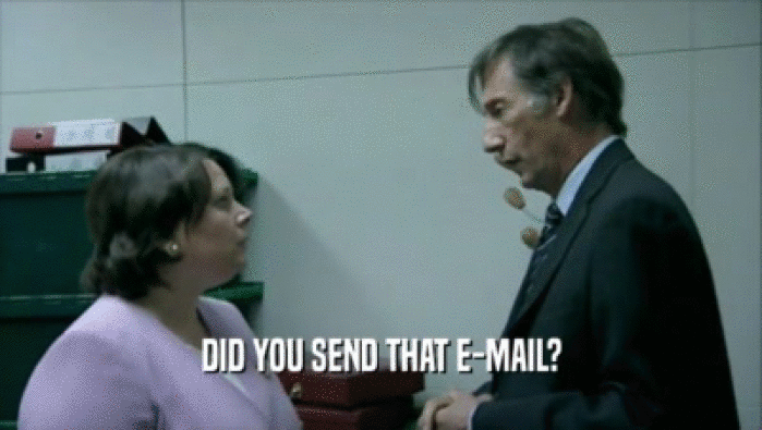 DID YOU SEND THAT E-MAIL?  