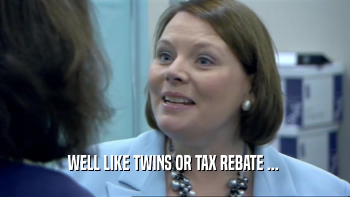 WELL LIKE TWINS OR TAX REBATE ...   