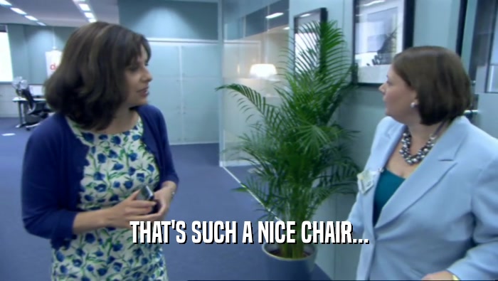 THAT'S SUCH A NICE CHAIR...  