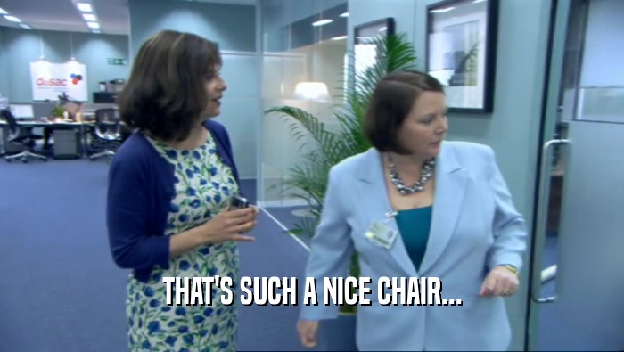 THAT'S SUCH A NICE CHAIR...  