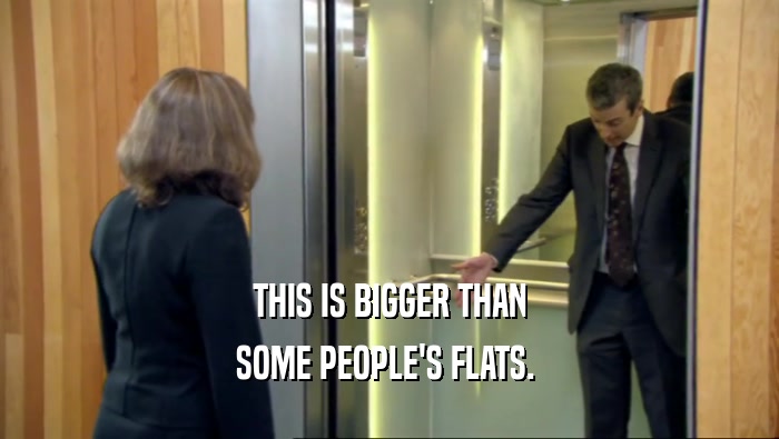 THIS IS BIGGER THAN SOME PEOPLE'S FLATS.  