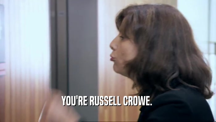 YOU'RE RUSSELL CROWE.   