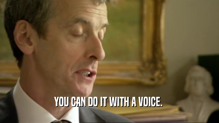 YOU CAN DO IT WITH A VOICE.   
