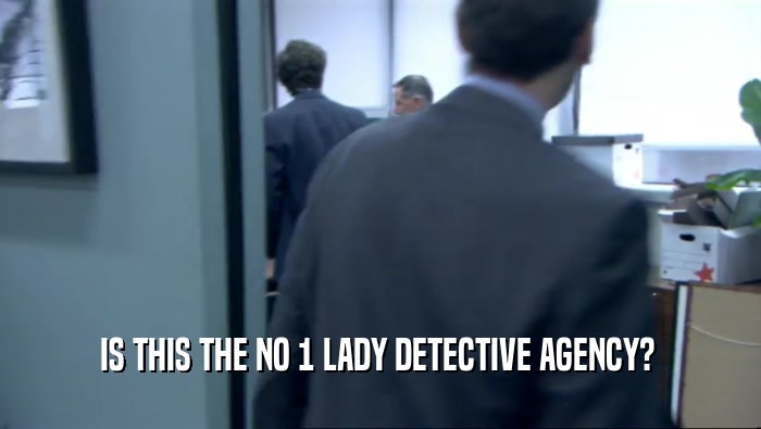 IS THIS THE NO 1 LADY DETECTIVE AGENCY?   