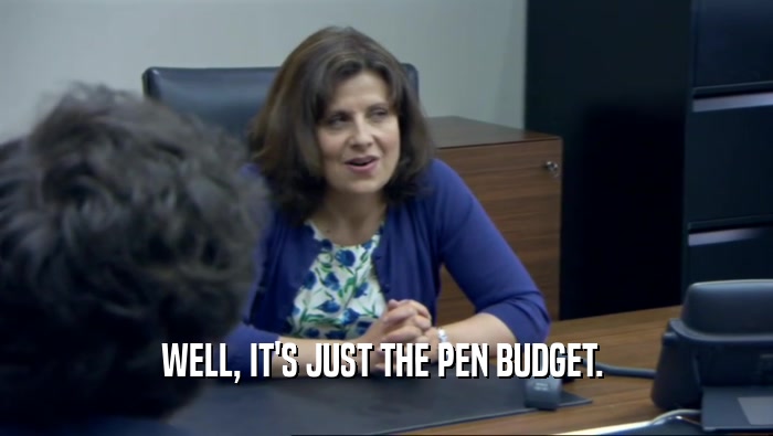 WELL, IT'S JUST THE PEN BUDGET.   