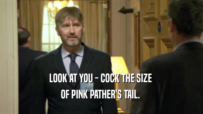 LOOK AT YOU - COCK THE SIZE  OF PINK PATHER'S TAIL.  