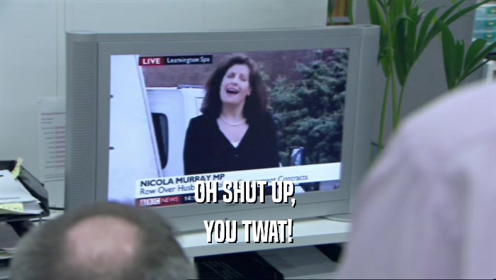 OH SHUT UP,  YOU TWAT! 