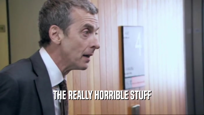 THE REALLY HORRIBLE STUFF  