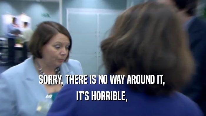 SORRY, THERE IS NO WAY AROUND IT,  IT'S HORRIBLE,  