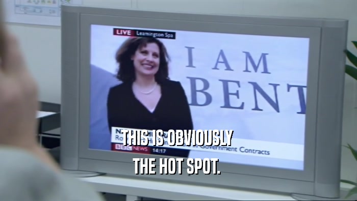 THIS IS OBVIOUSLY  THE HOT SPOT.  