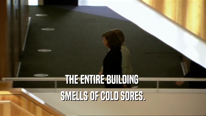 THE ENTIRE BUILDING  SMELLS OF COLD SORES. 