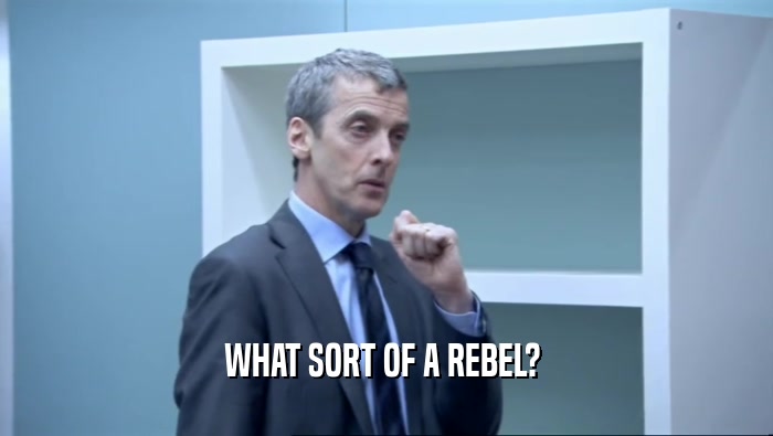 WHAT SORT OF A REBEL?   
