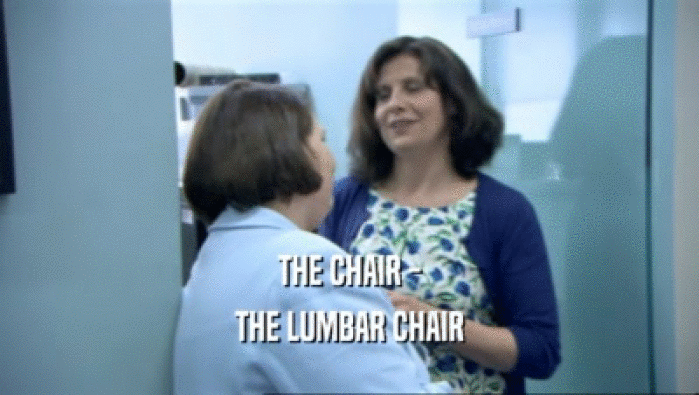 THE CHAIR - THE LUMBAR CHAIR 