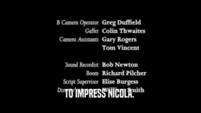 TO IMPRESS NICOLA.   