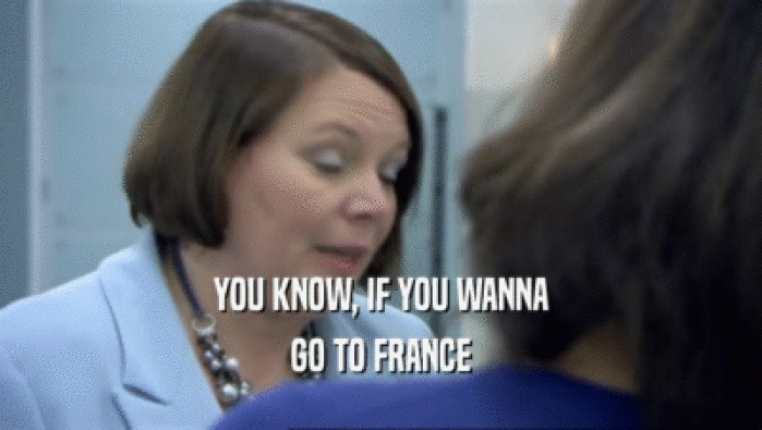 YOU KNOW, IF YOU WANNA GO TO FRANCE 
