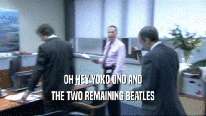 OH HEY YOKO ONO AND THE TWO REMAINING BEATLES 