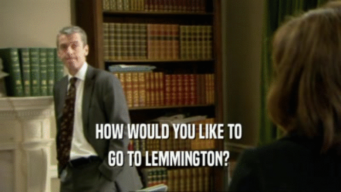 HOW WOULD YOU LIKE TO  GO TO LEMMINGTON?  