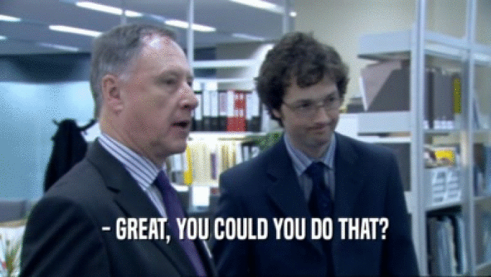 - GREAT, YOU COULD YOU DO THAT?  