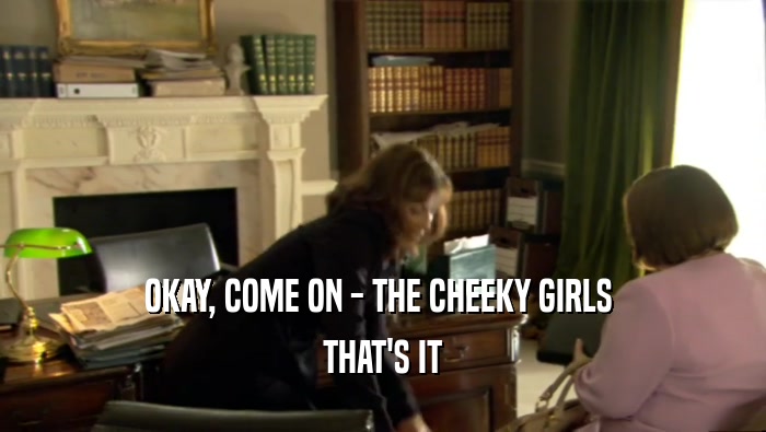 OKAY, COME ON - THE CHEEKY GIRLS  THAT'S IT 