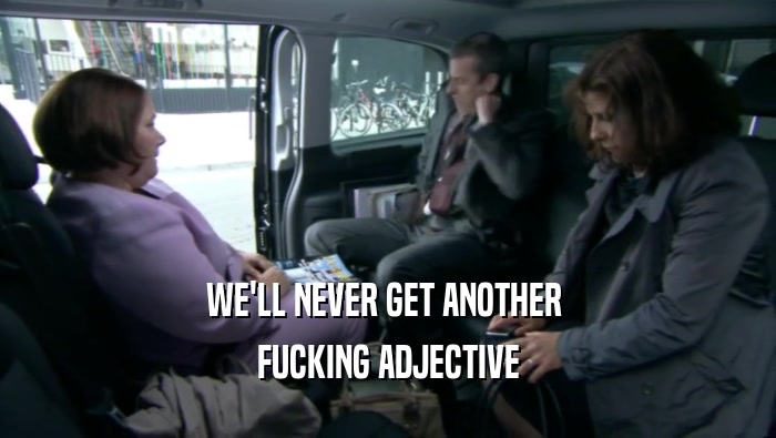 WE'LL NEVER GET ANOTHER  FUCKING ADJECTIVE 