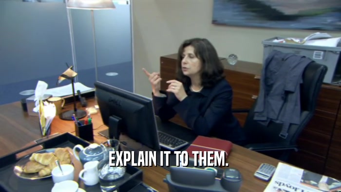 EXPLAIN IT TO THEM.   