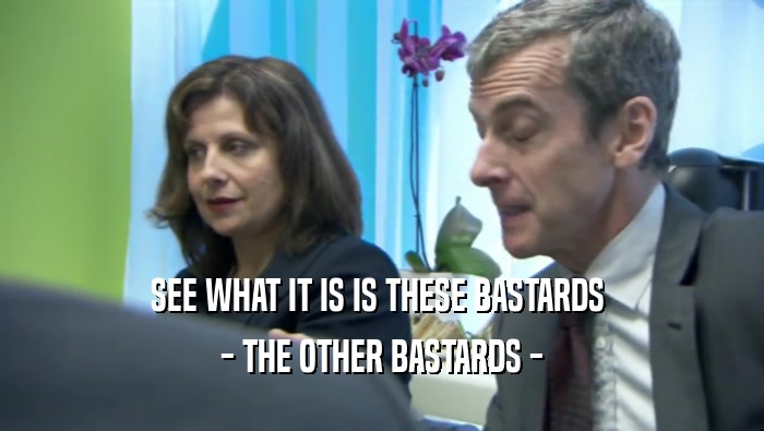 SEE WHAT IT IS IS THESE BASTARDS  - THE OTHER BASTARDS - 