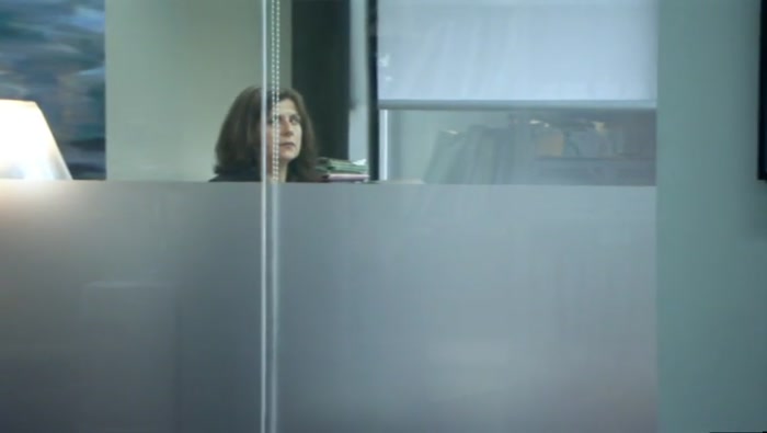 I THINK SHE'S  ON THE PHONE. 
