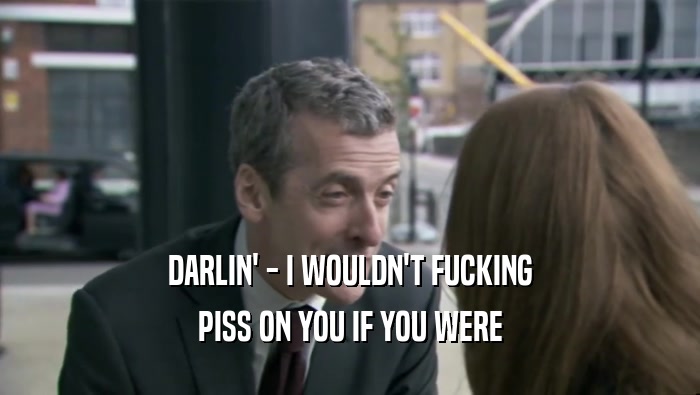DARLIN' - I WOULDN'T FUCKING PISS ON YOU IF YOU WERE 
