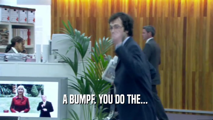 A BUMPF. YOU DO THE...   